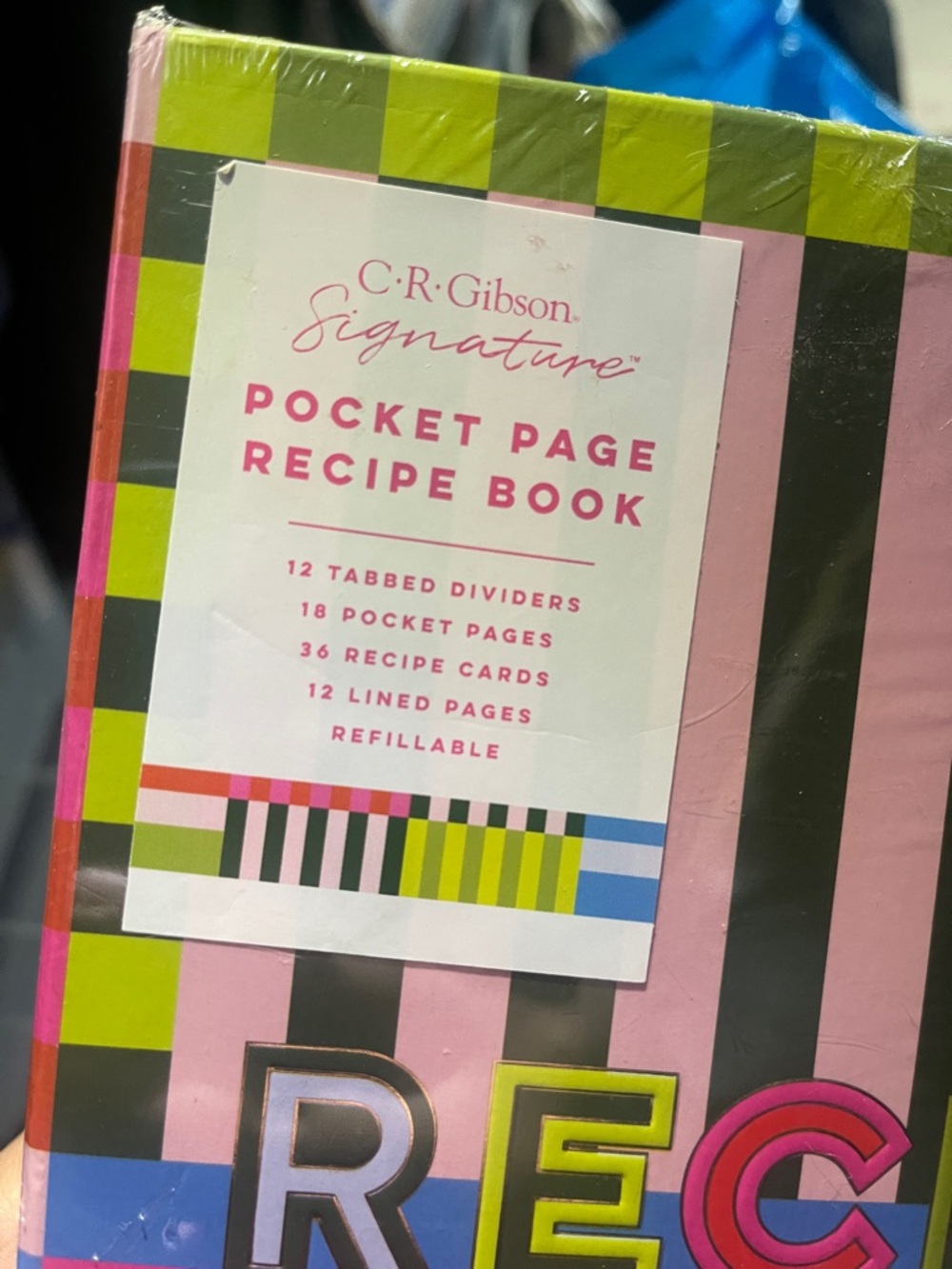 RECIPE BOOK BOLD STRIPE - Picture 6 of 7